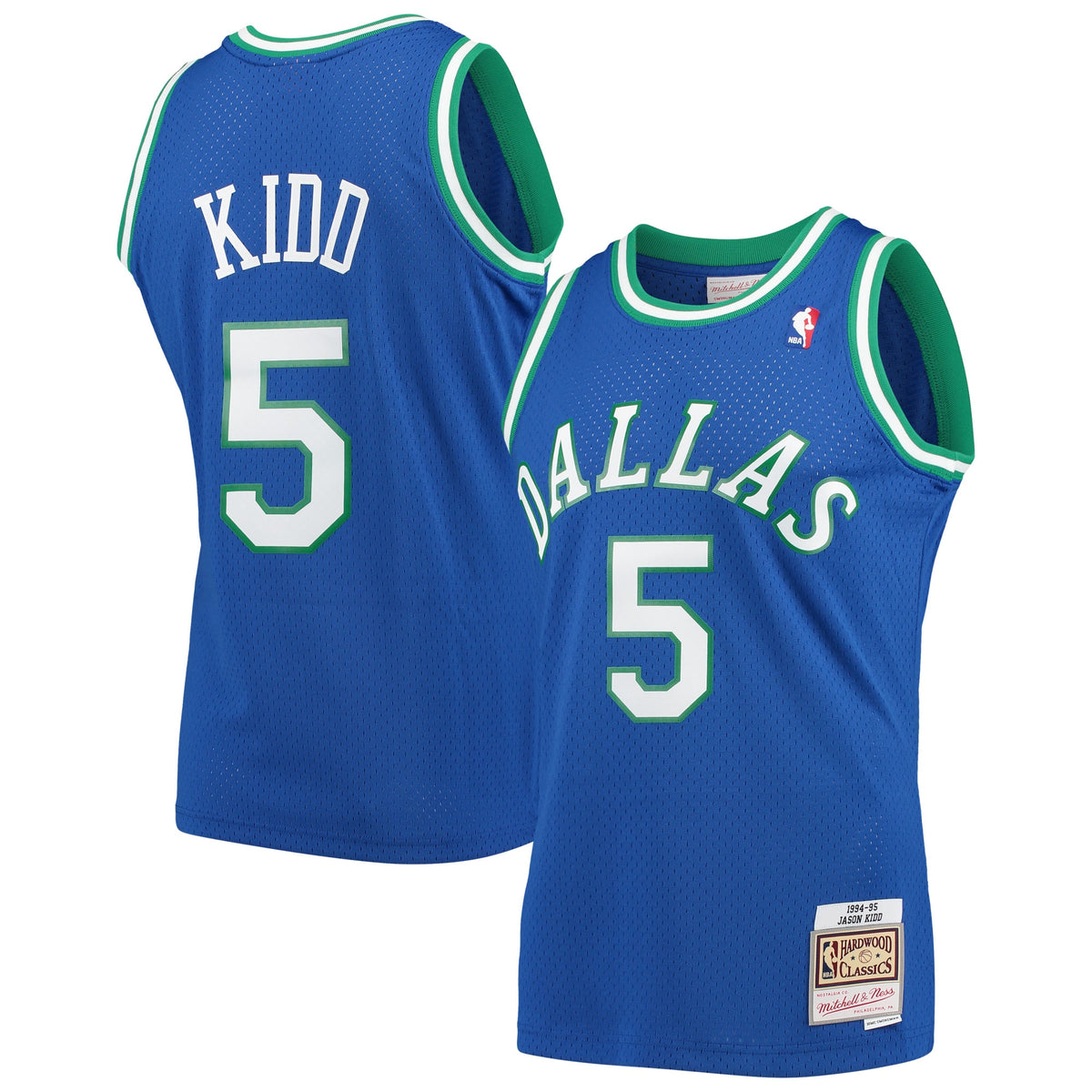 Jason Kidd Blue Dallas Mavericks 1994- 95 Hardwood Classics Swingman Player Basketball Jersey basketball fan jersey
