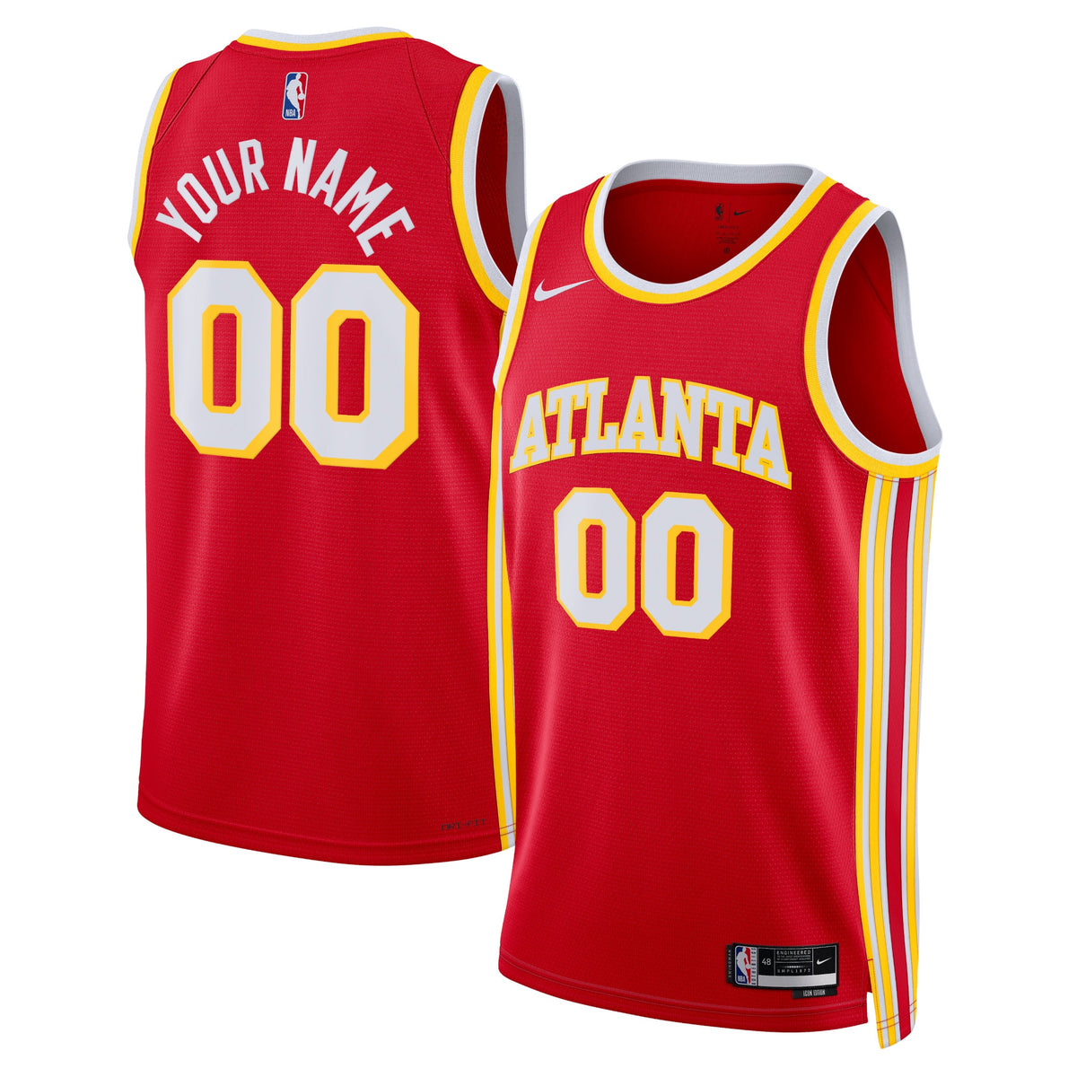 Atlanta Hawks Icon Swingman Basketball Jersey- Custom- Unisex basketball fan jersey
