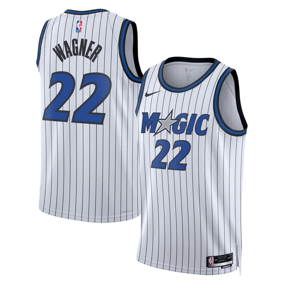 Orlando Magic Replica Association Edition Swingman Basketball Jersey- White- Franz Wagner- Unisex basketball fan jersey
