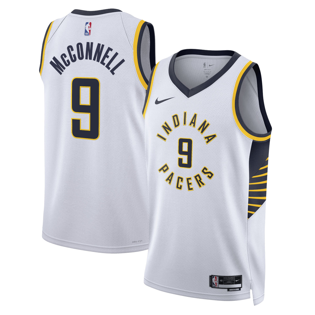 Indiana Pacers Association Edition Swingman Basketball Jersey- White- T.J. McConnell- Unisex basketball fan jersey