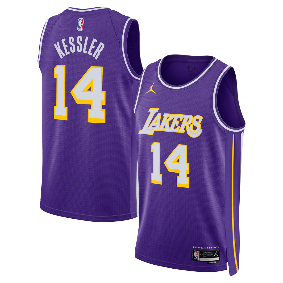 Los Angeles Lakers Brand Statement Edition Basketball Jersey- Purple- Walker Kessler- Unisex basketball fan jersey