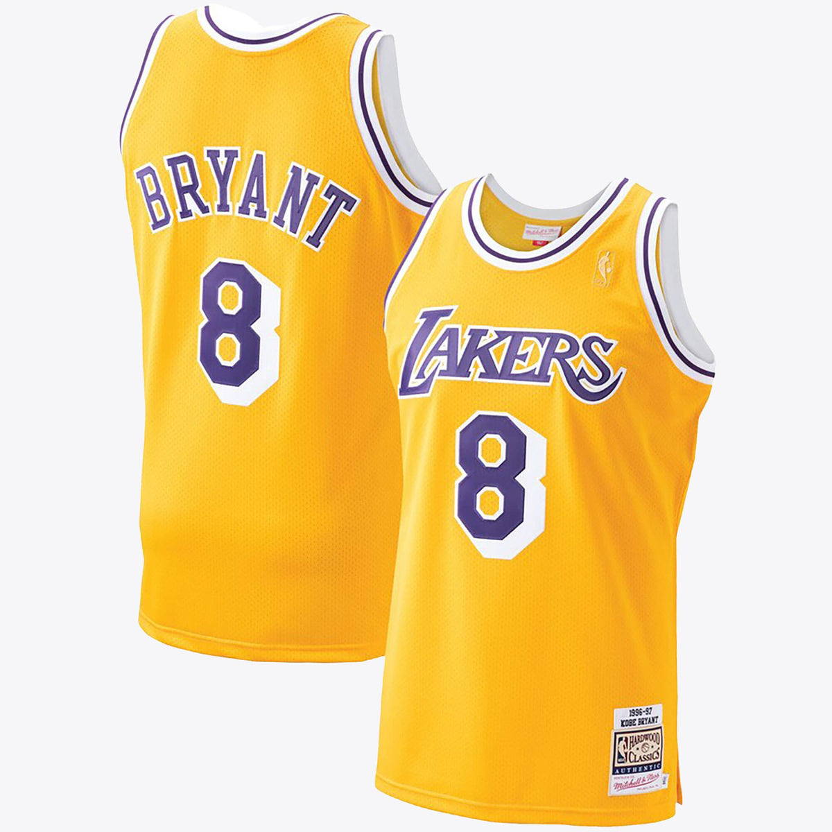 Kobe Bryant Hardwood Classics 1996- 97 Authentic Basketball Jersey By- Gold basketball fan jersey