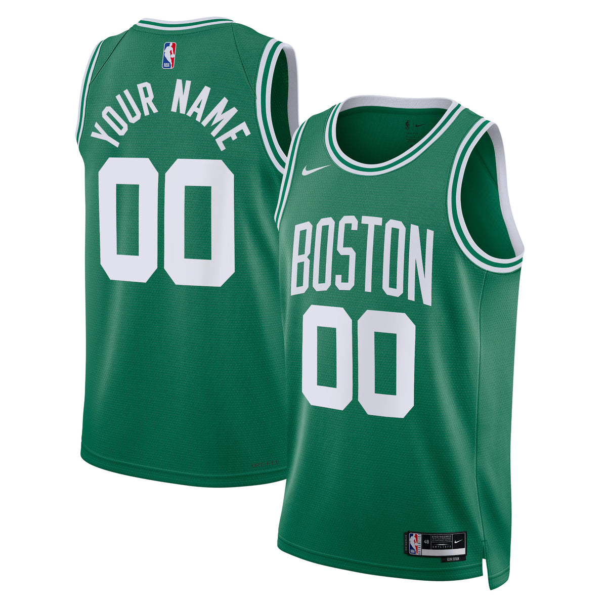 Boston Celtics Icon Edition Swingman Basketball Jersey- Kelly Green- Custom- Unisex basketball fan jersey