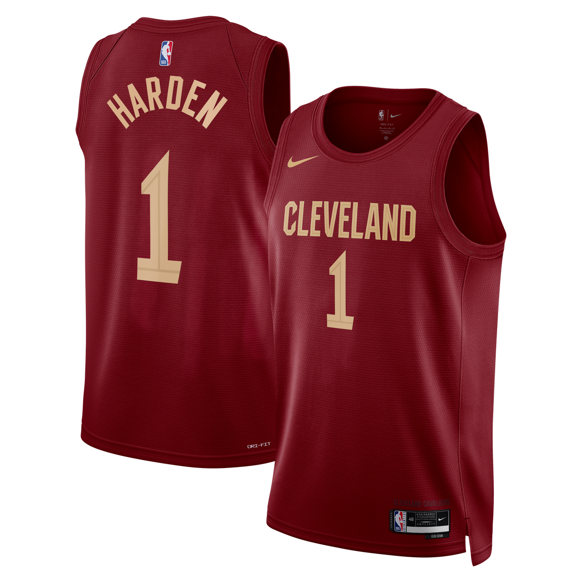 Cleveland Cavaliers Icon Edition Swingman Basketball Jersey- Wine- James Harden- Unisex basketball fan jersey