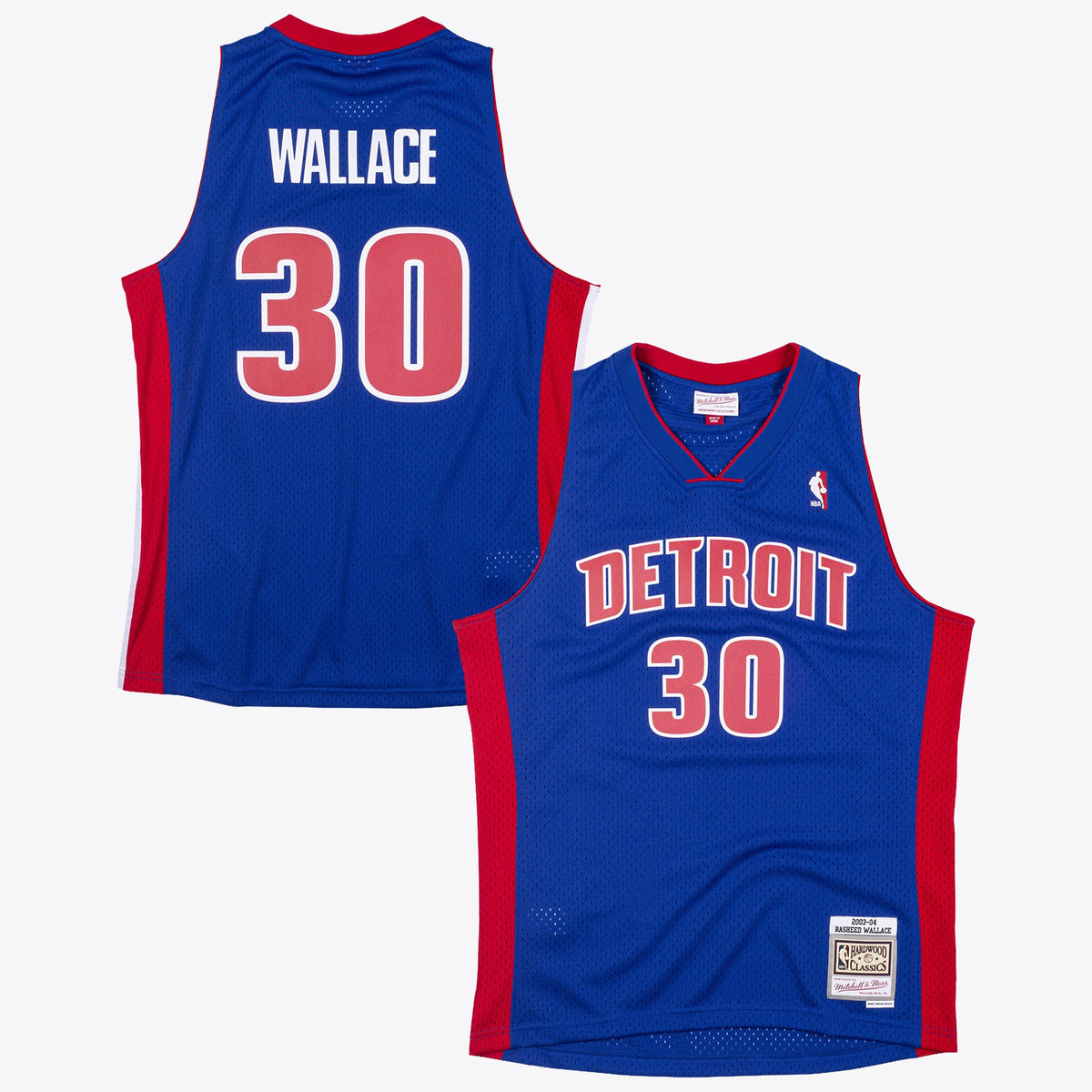 Detroit Pistons Rasheed Wallace 2003 Swingman Authentic Basketball Jersey- Royal Blue basketball fan jersey