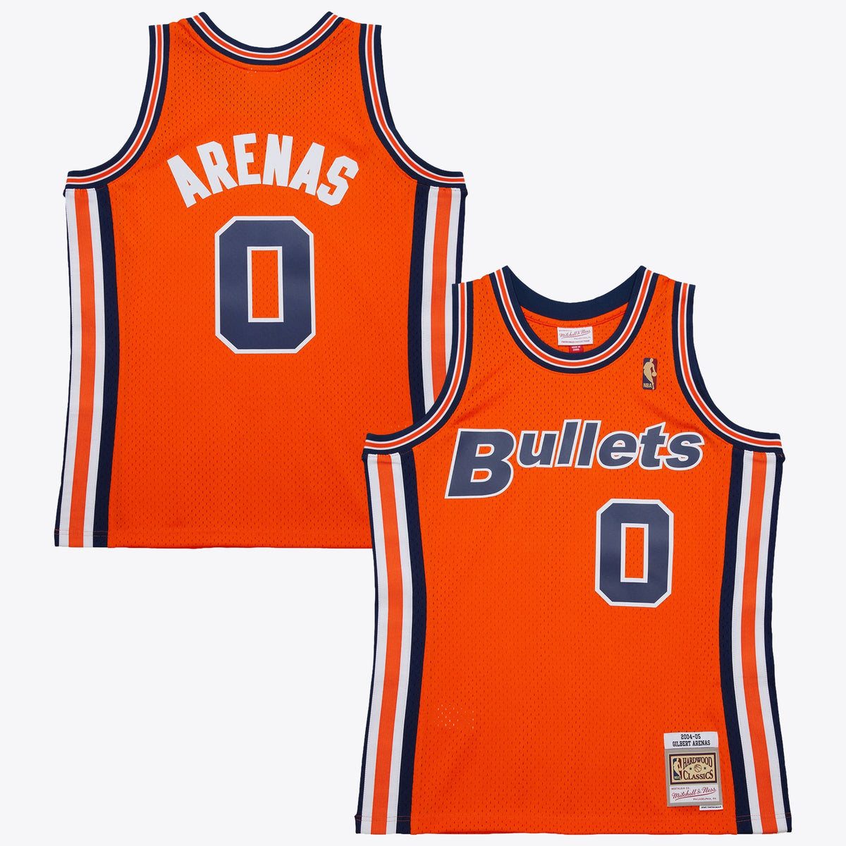 Washington Bullets Gilbert Arenas 2004 Alternate Authentic Basketball Jersey- Orange basketball fan jersey