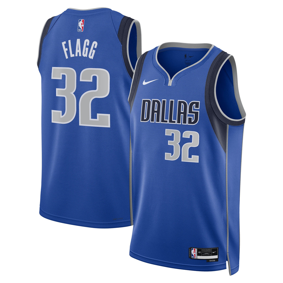 Dallas Mavericks Icon Edition Swingman Basketball Jersey NBA 2025 First Round Draft Pick- Blue- Cooper Flagg- Unisex basketba