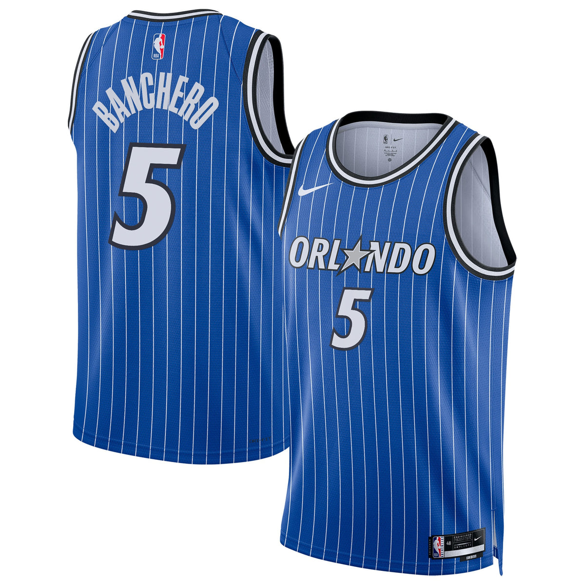 Orlando Magic Replica Icon Edition Swingman Basketball Jersey- Blue- Paolo Banchero- Unisex basketball fan jersey
