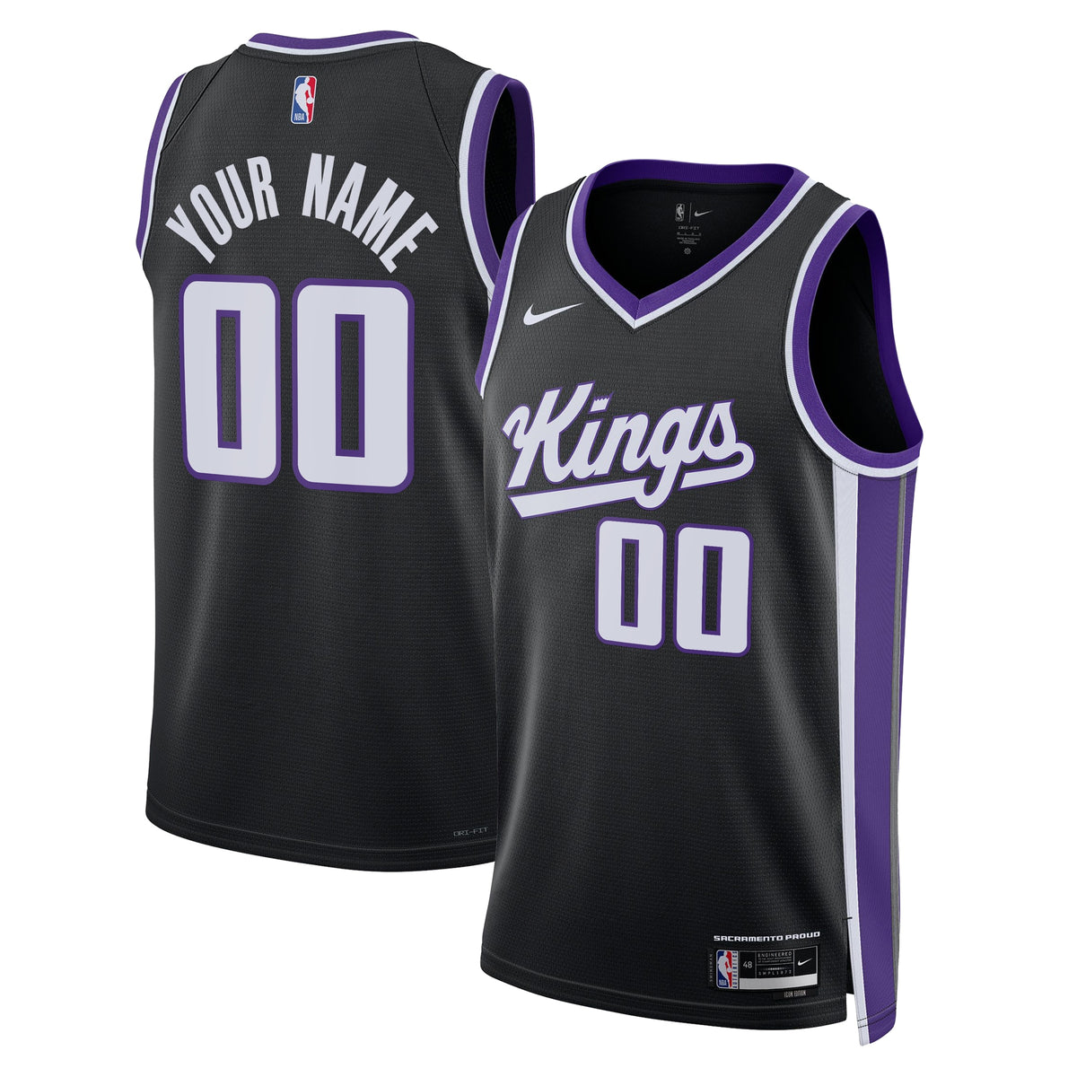 Sacramento Kings Icon Swingman Basketball Jersey- Custom- Unisex basketball fan jersey