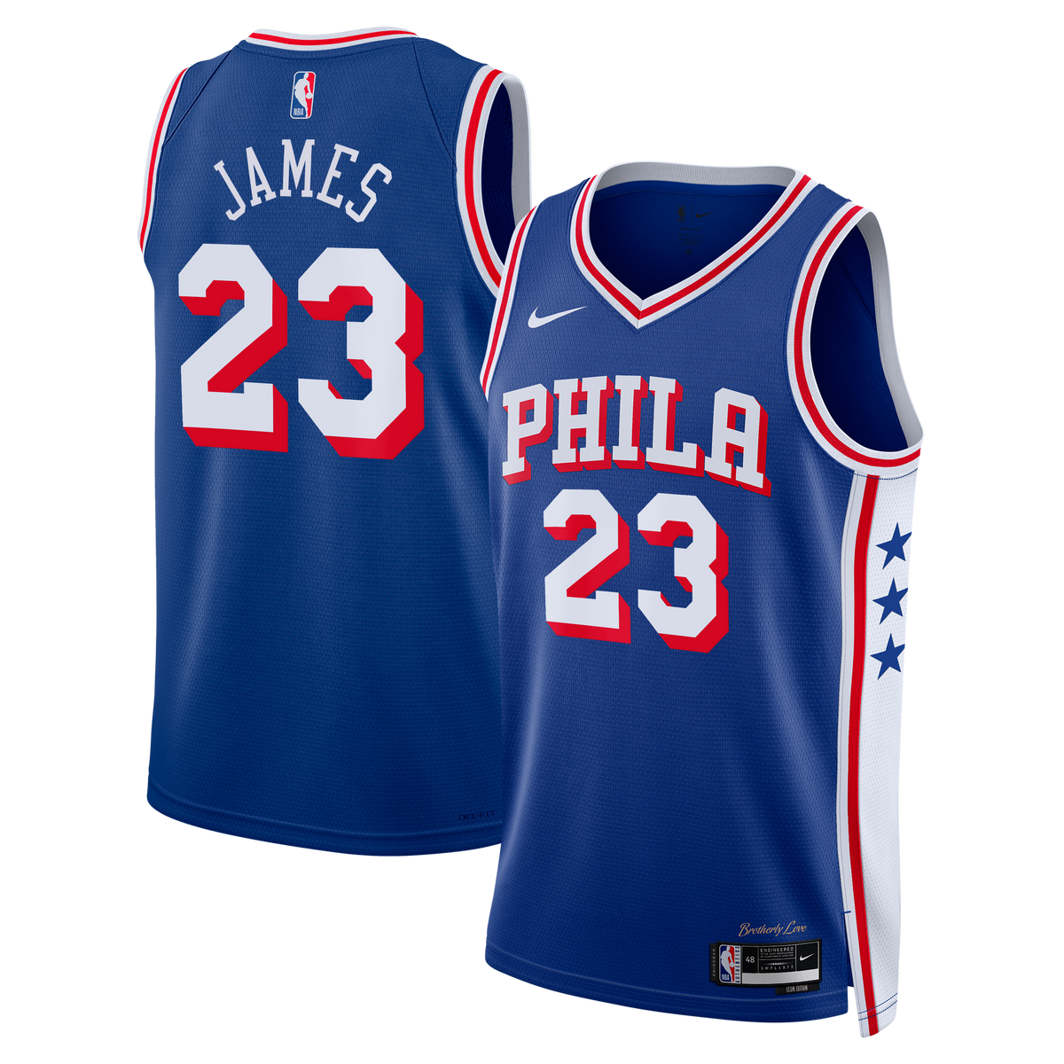 Philadelphia 76ers Icon Edition Swingman Basketball Jersey- Royal- Lebron James- Unisex basketball fan jersey