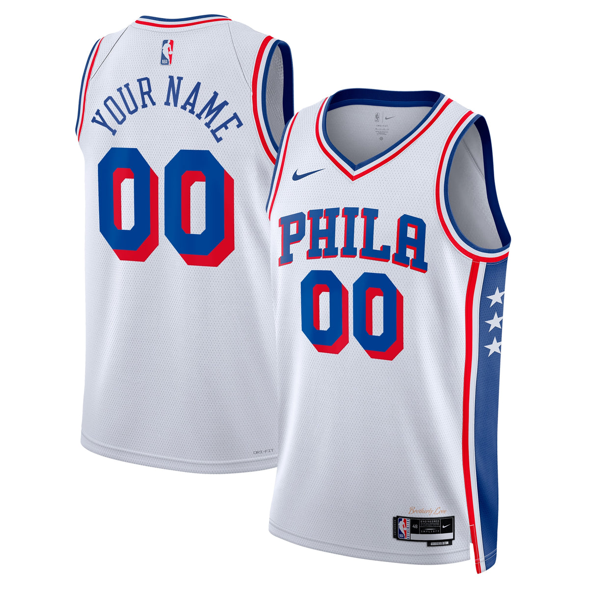 Philadelphia 76ers Association Swingman Basketball Jersey- Custom- Unisex basketball fan jersey