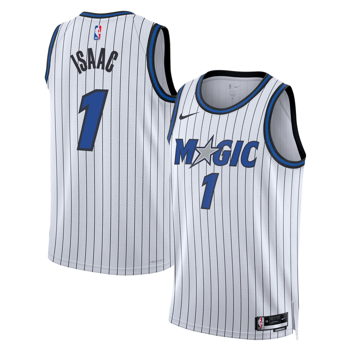 Orlando Magic Replica Association Edition Swingman Basketball Jersey- White- Jonathan Isaac- Unisex basketball fan jersey