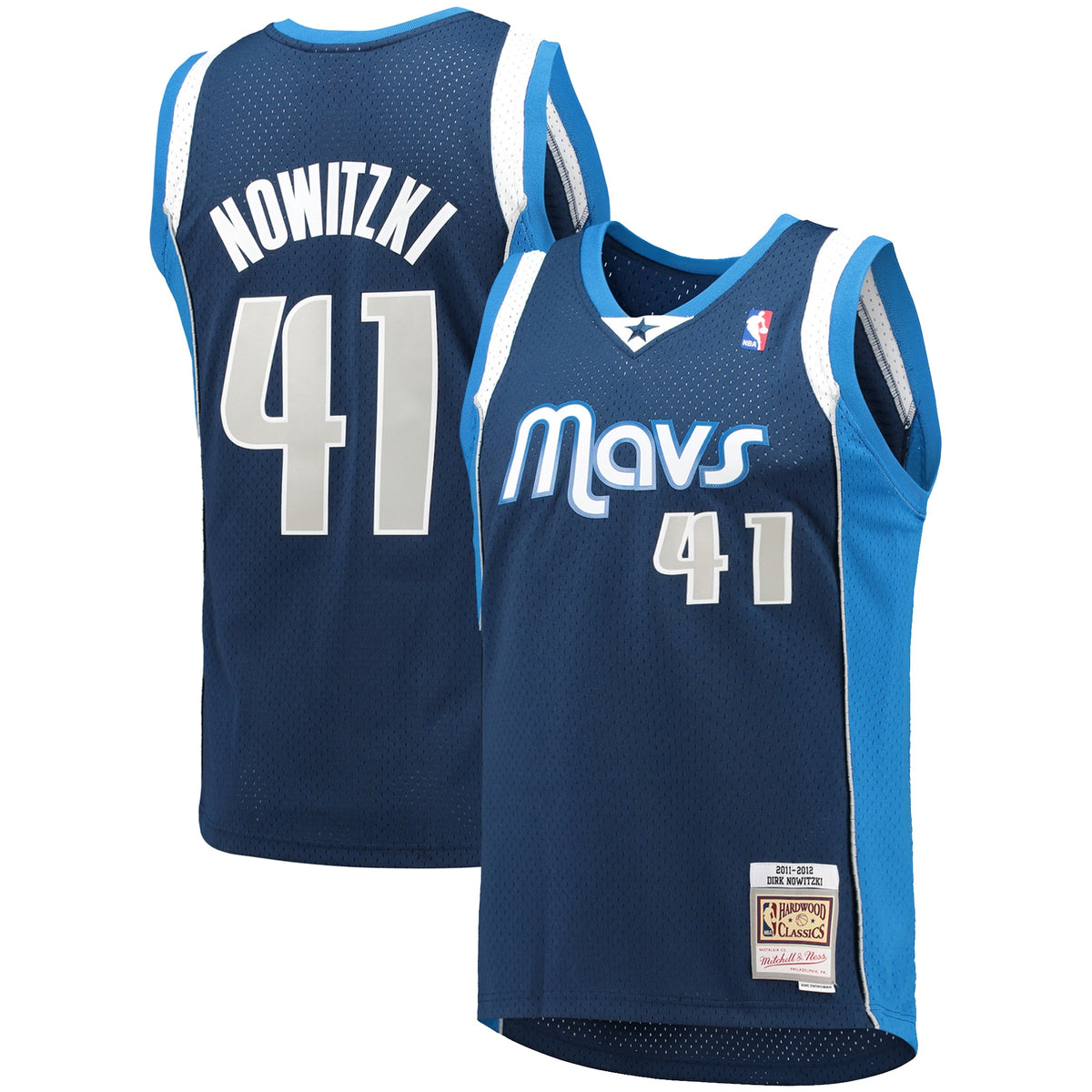 Dirk Nowitzki Navy Dallas Mavericks 2011/12 Hardwood Classics Swingman Basketball Jersey basketball fan jersey