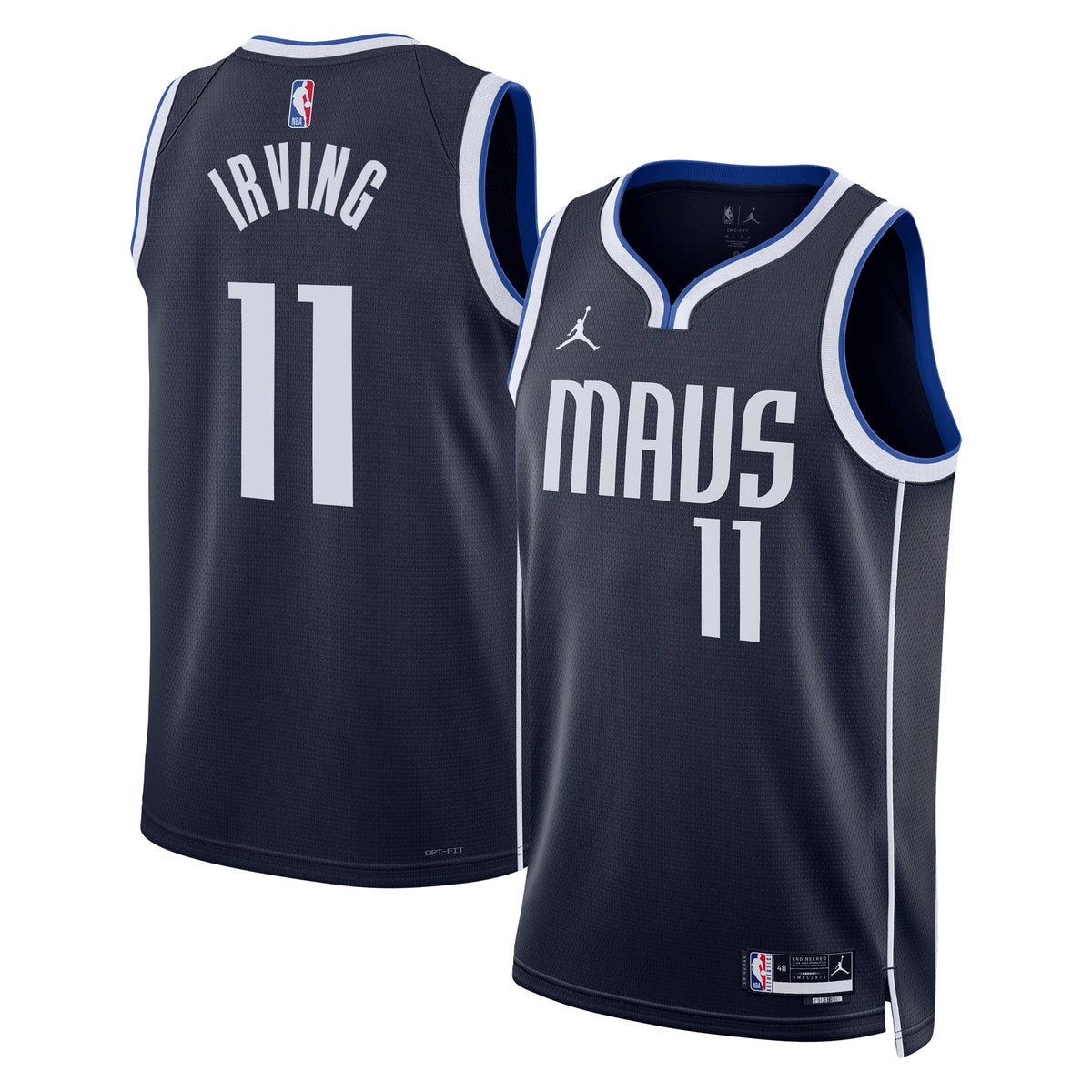 Dallas Mavericks Statement Edition Swingman Basketball Jersey- Navy- Kyrie Irving- Unisex basketball fan jersey