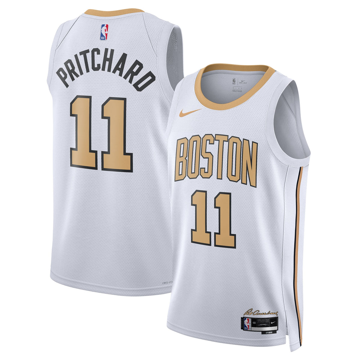 Boston Celtics 2025/26 City Edition Swingman Basketball Jersey- White- Payton Pritchard- Unisex basketball fan jersey