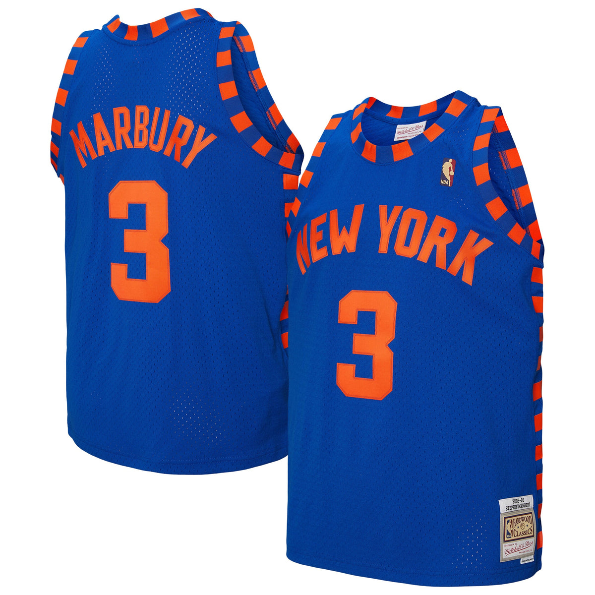 Stephon Marbury Blue New York Knicks 2005/06 Hardwood Classics Swingman Basketball Jersey basketball fan jersey