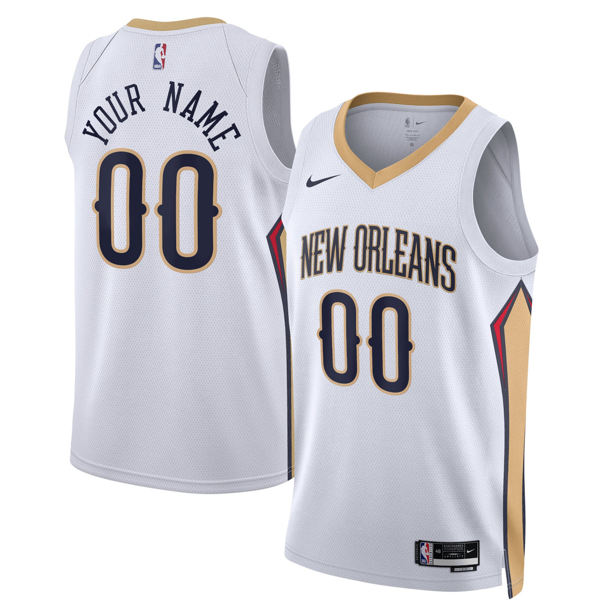 New Orleans Pelicans Association Swingman Basketball Jersey- Custom- Unisex basketball fan jersey