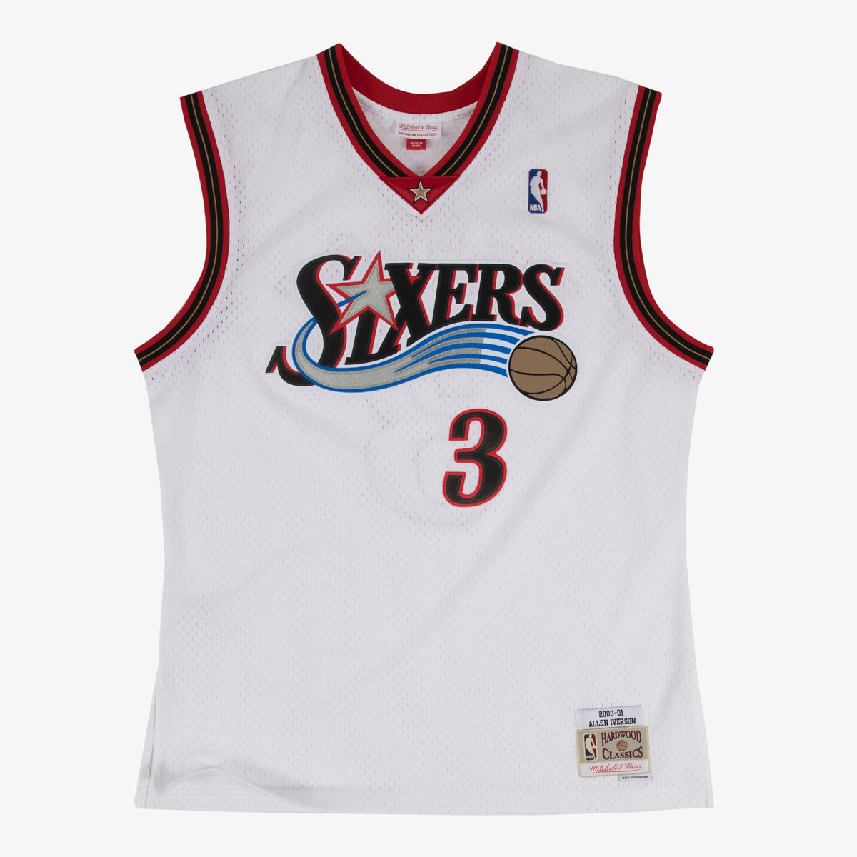 Philadelphia 76ers Swingman Basketball Jersey Home Allen Iverson 2000- 01 basketball fan jersey