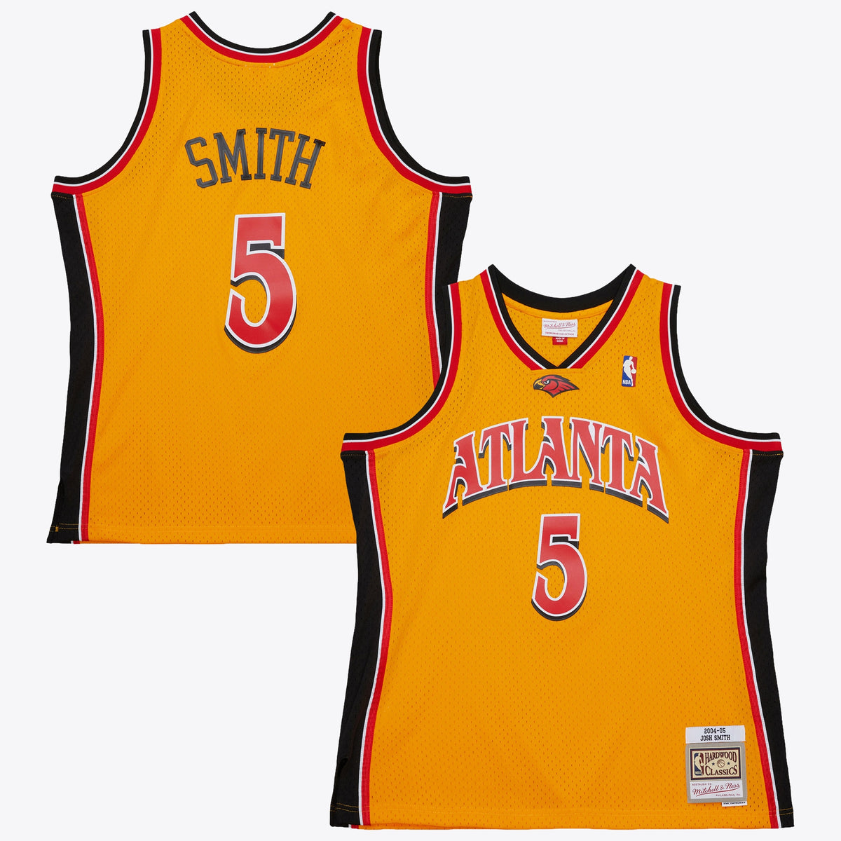 Atlanta Hawks Josh Smith 2004 Alternate Authentic Basketball Jersey- Yellow basketball fan jersey