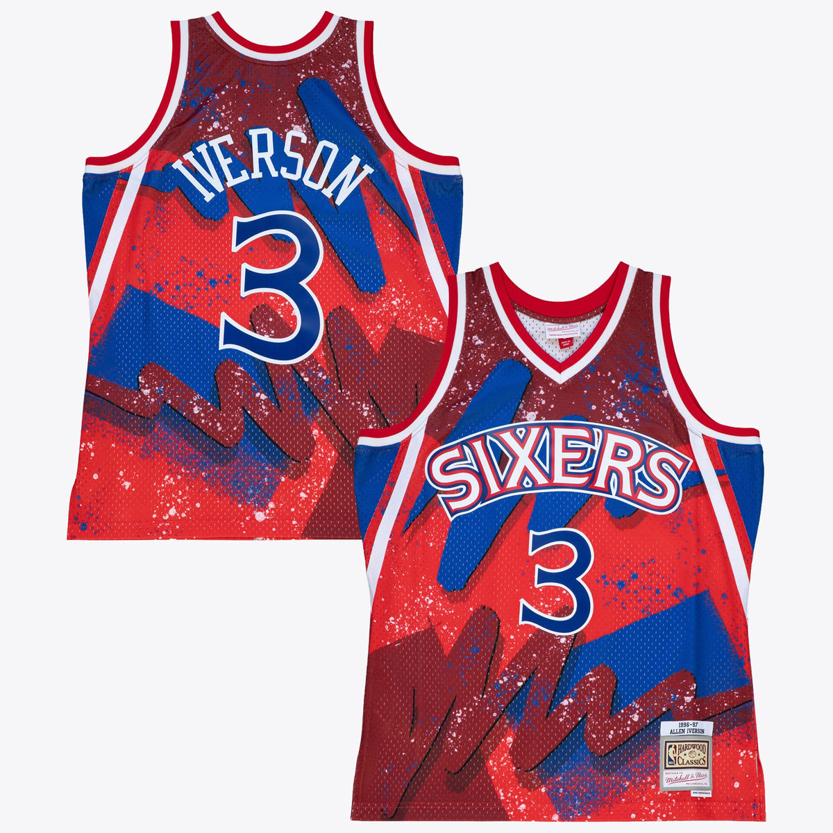 Philadelphia 76ers Allen Iverson 1996 Hyper Hoops Swingman Basketball Jersey- Scarlet basketball fan jersey