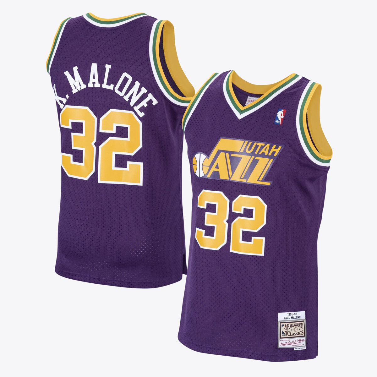 Utah Jazz Karl Malone 1991 Hardwood Classics Road Swingman Basketball Jersey by- Purple basketball fan jersey