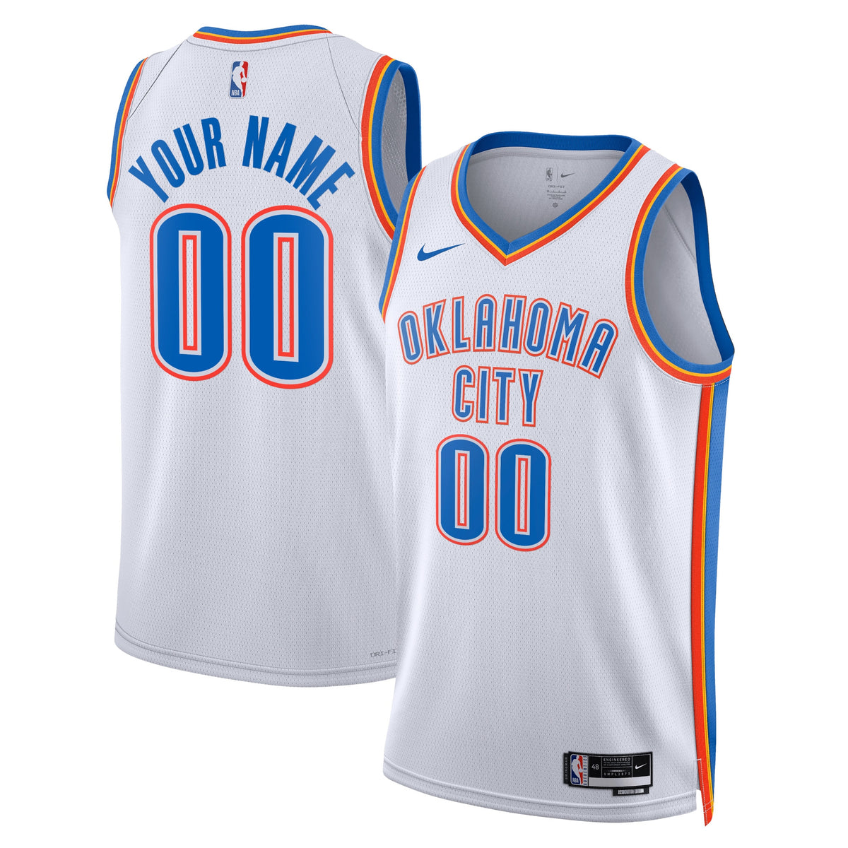 Oklahoma City Thunder Association Swingman Basketball Jersey- Custom- Unisex basketball fan jersey