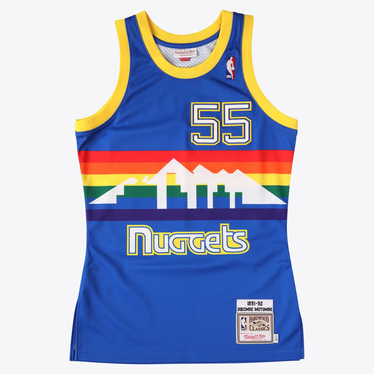 Denver Nuggets Dikembe Mutombo Authentic Basketball Jersey- Royal Blue basketball fan jersey