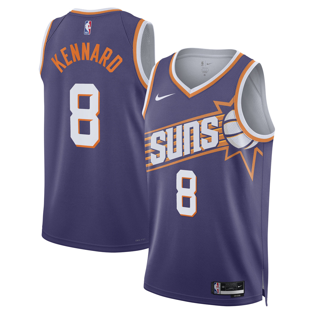 Phoenix Suns Icon Edition Swingman Basketball Jersey- Purple- Luke Kennard- Unisex basketball fan jersey