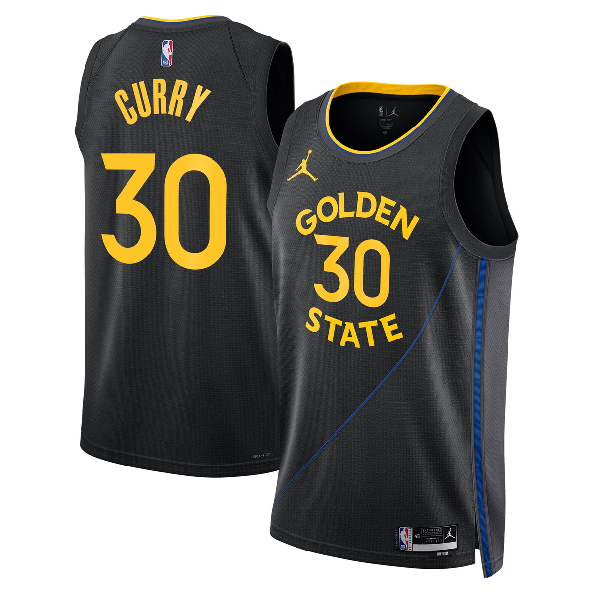 Golden State Warriors Brand 2024/25 Statement Edition Swingman Basketball Jersey- Black- Stephen Curry- Unisex basketball fan