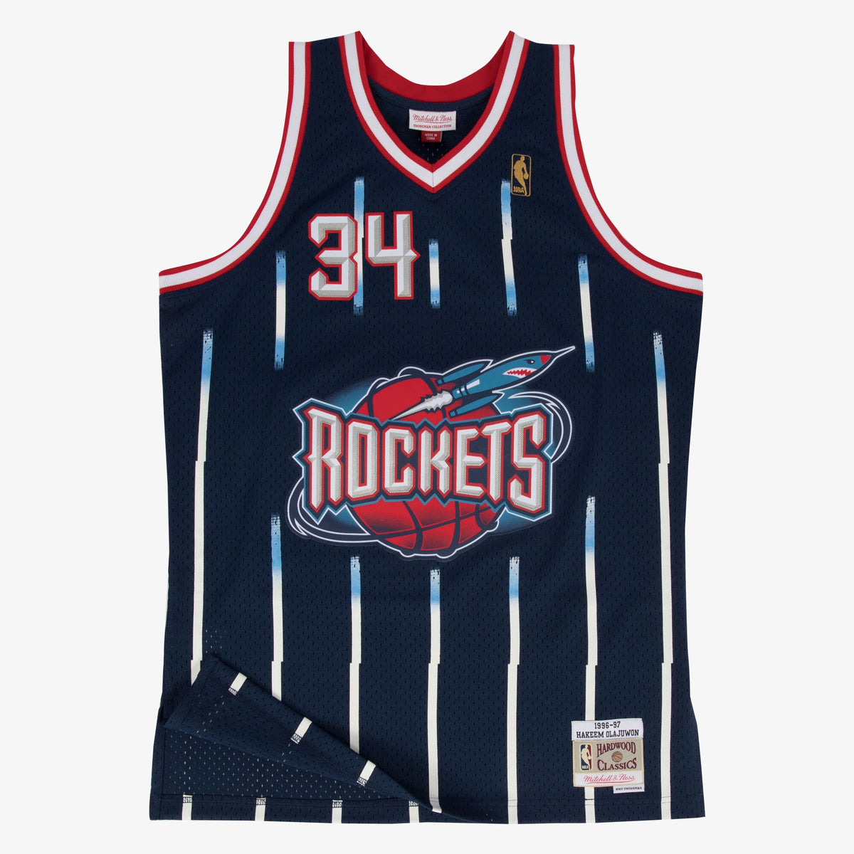Houston Rockets Swingman Basketball Jersey Road Hakeem Olajuwon 1996- 97 basketball fan jersey
