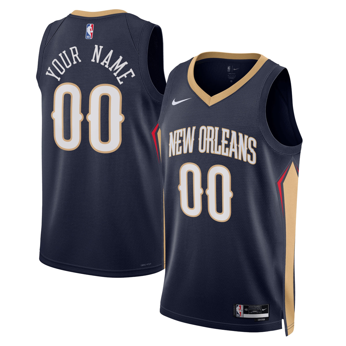 New Orleans Pelicans Icon Swingman Basketball Jersey- Custom- Unisex basketball fan jersey