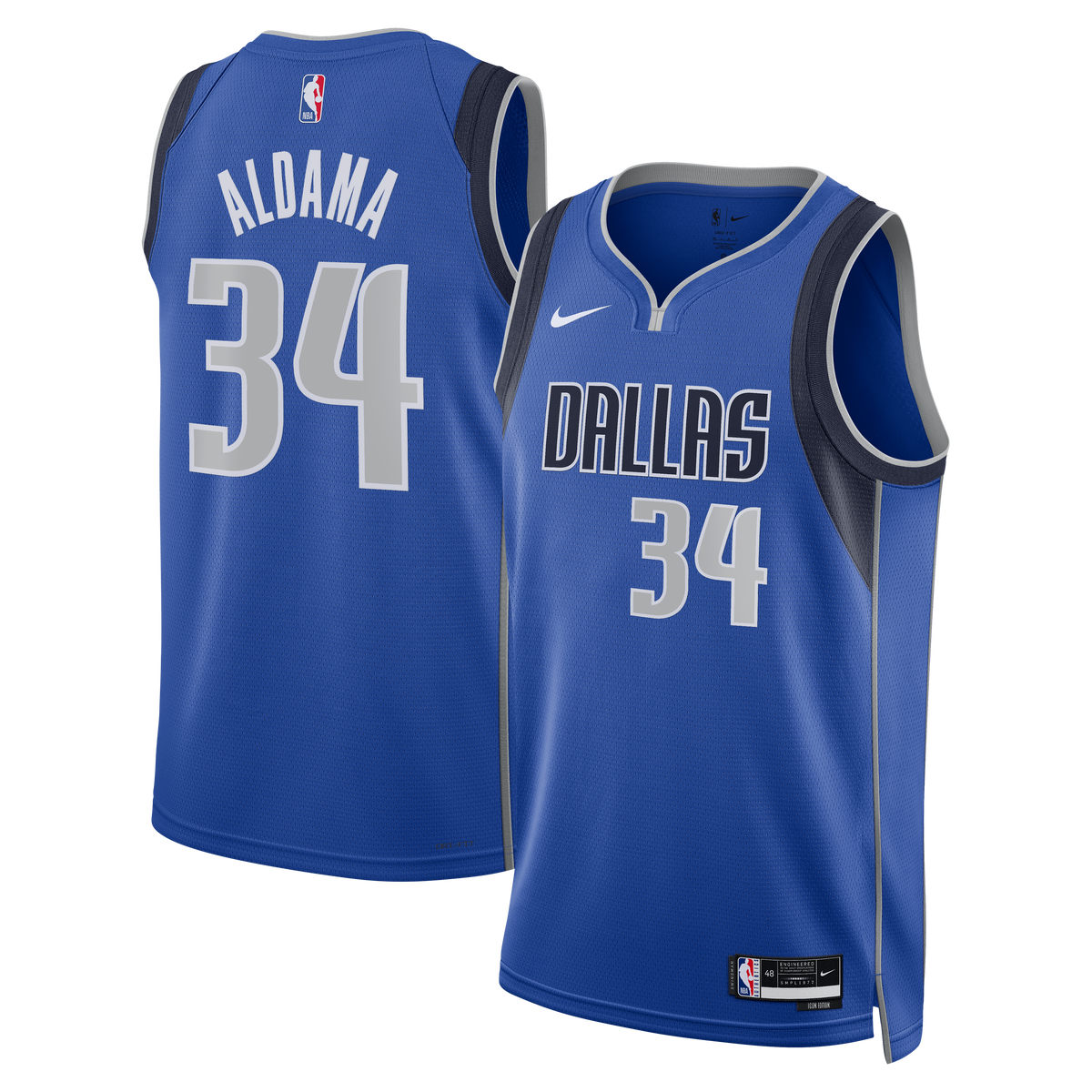 Dallas Mavericks Icon Edition Swingman Basketball Jersey- Blue- Santi Aldama- Unisex basketball fan jersey